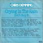 Preview: Chris Denning - Crying In The Rain (7" back cover)