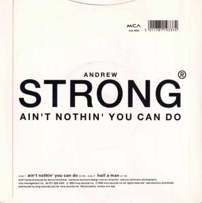 Andrew Strong - Ain't Nothin You Can Do (7" Rueckseite UK)