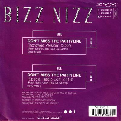 Preview: Bizz Nizz - Dont Miss The Party Line: 2 Versions (7