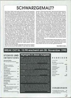 Break Out - November 1990 Content