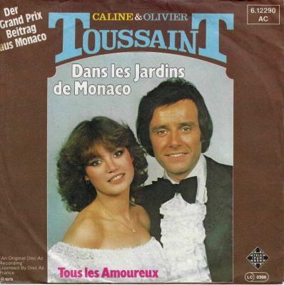 Caline & Oliver Toussaint - Dans Les Jardins De Monaco (7")