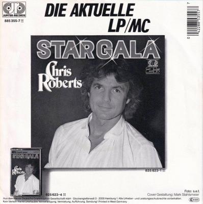 Chris Roberts - So wie Du (7" Jupiter Vinyl-Single back cover)