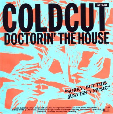 Coldcut - Doctorin The House (7" Rueckseite)