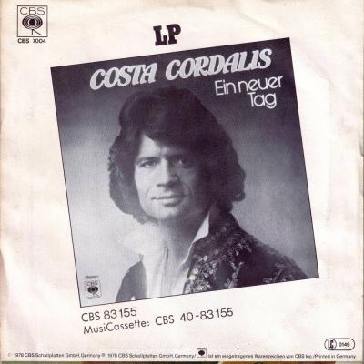 Costa Cordalis - Was nun kleiner Mann (7" Single Rueckseite)