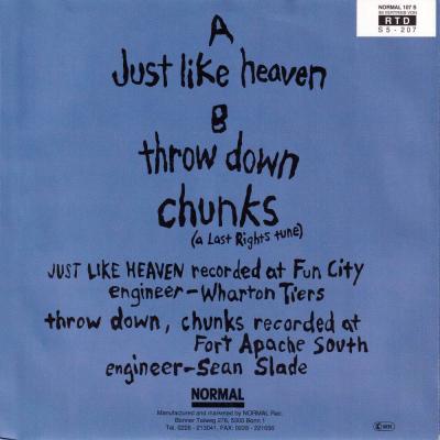 Dinosaur Jr. - Just Like Heaven (7" back cover)