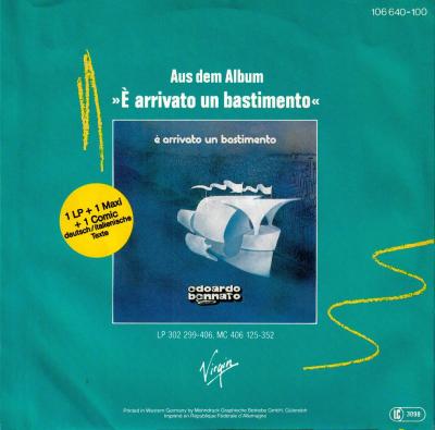 Preview: Edoardo Bennato - E Arrivato Un Bastimento (back cover)