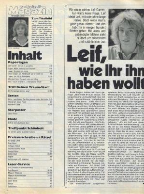 Freizeit-Magazin 40 1978 Inhalt