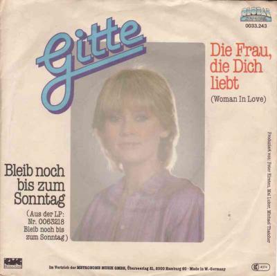Gitte - Die Frau, die dich liebt (Global Vinyl-Single)