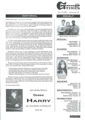 Good Times 4/1995 Inhalt