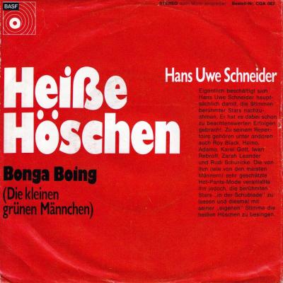 Hans-Uwe Schneider - Heiße Höschen (7" Vinyl-Single Rueckseite)