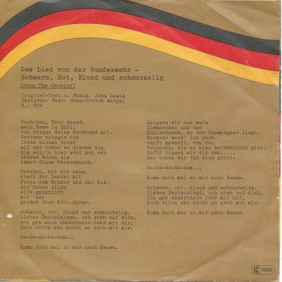 Hübi - Das Lied von der Bundeswehr (back cover)