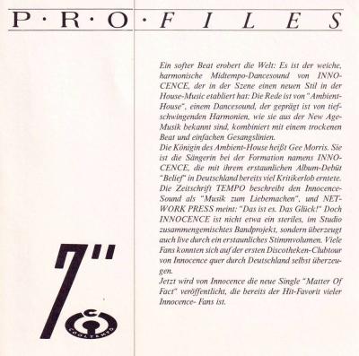 Innocence - A Matter Of Fact: mit PR-Info (7")
