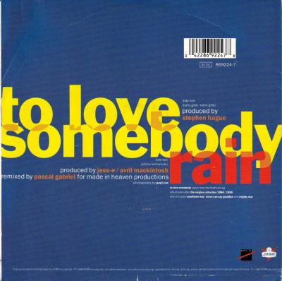 Jimmy Somerville - To Love Somebody (7" Single France Rueckseite)