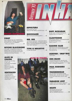 Preview: Metal Hammer 10-1993 content a