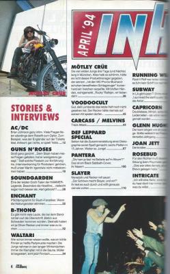 Preview: Metal Hammer 04 1994 content a