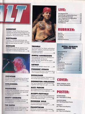 Preview: Metal Hammer 05 1994 Index b