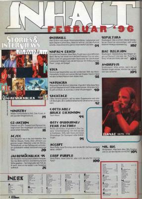 Preview: Metal Hammer 02-1996 content a