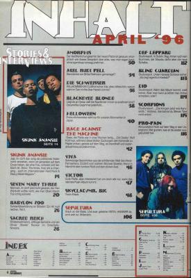 Metal Hammer - Hardrock Magazine (04/1996) content 1
