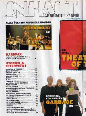 Preview: Metal Hammer 06 1998 index a