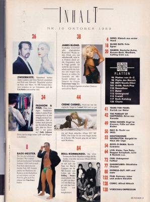 Preview: Musik-Express Sounds 10-1989 Index