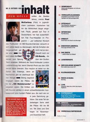 me sounds 10 1993 Index