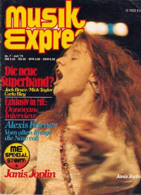 Musik-Express Juli 1975 Heftcover