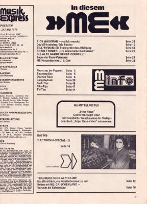 musik express 06 1976 Index