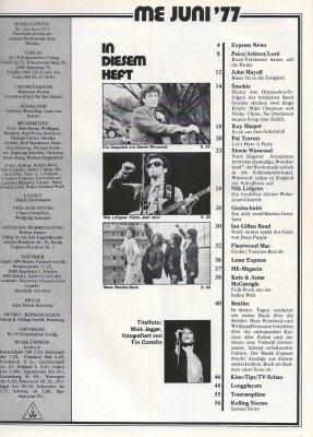 Preview: Musik-Express - June 1977 content
