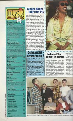 Preview: Musik-Express Mai 1981 Inhalt