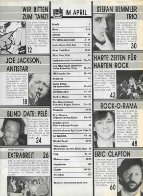 Musik-Express Sounds - April 1983 Inhalt