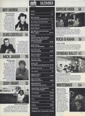 Musik-Express Sounds - Dezember 1983 content