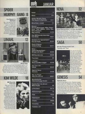 Musik-Express Sounds - January 1984 content