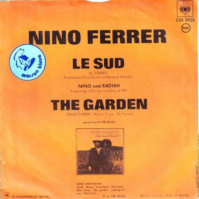 Nino Ferrer - Le Sud / The Garden (7" back cover)