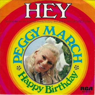 Peggy March - Hey / Happy Birthday: Buntes Cover (7" Single)
