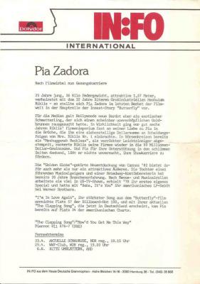 Pia Zadora - The Clapping Song (Single Polydor-INFO 1983)