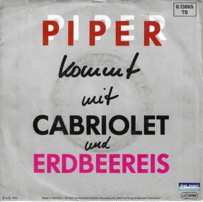 Tommi Piper - Erdbeereis  Cabriolet (7" Vinyl-Single)