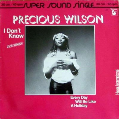 Precious Wilson - I Don't Know (12" Hansa Maxi-Single)