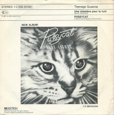 Pussycat - Teenage Queenie (7" Vinyl-Single back cover)