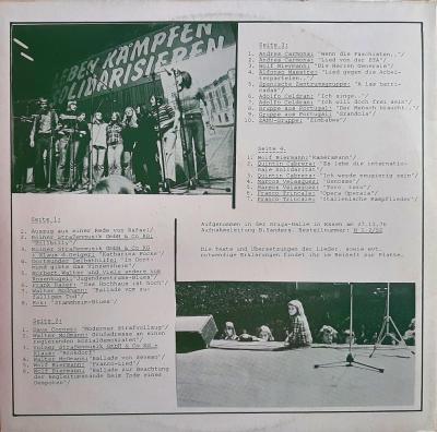 Leben Kämpfen Solidarisieren - Live in Essen 1976 (back cover)