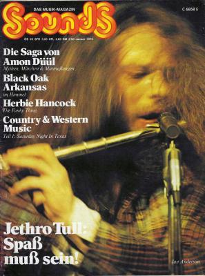 Sounds January 1975 cover