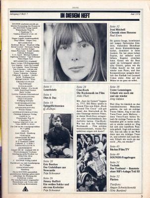 Preview: Sounds Juli 1976 Heftcover