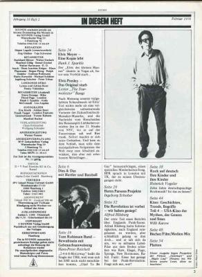 Sounds Februar 1978 Inhalt