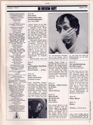 Preview: Sounds August 1979 Index