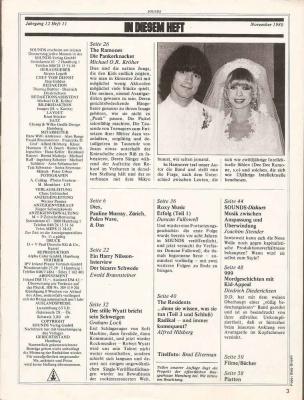 Sounds November 1980 (11/80) content