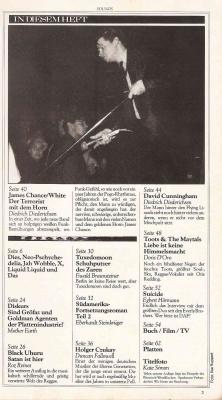 Sounds October 1981 content