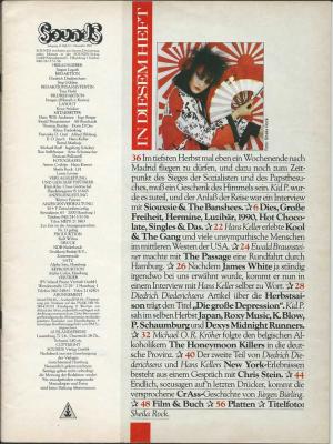 Preview: Sounds Dezember 1982 Inhalt