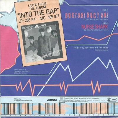 Thompson Twins - Doctor Doctor (7" Single back cover)