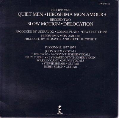 Ultravox - Quiet Men & 3 other tracks (Rueckseite)