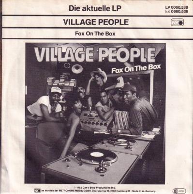 Village People - Play Bach (7" Single back cover)