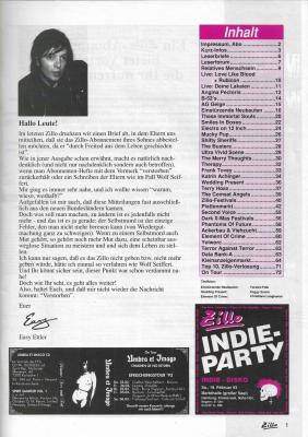 Preview: zillo 02 1993 Inhalt